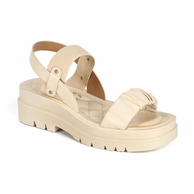 SANDALIA MUJER STHEF CASUAL CREMA 7828 Sthef
