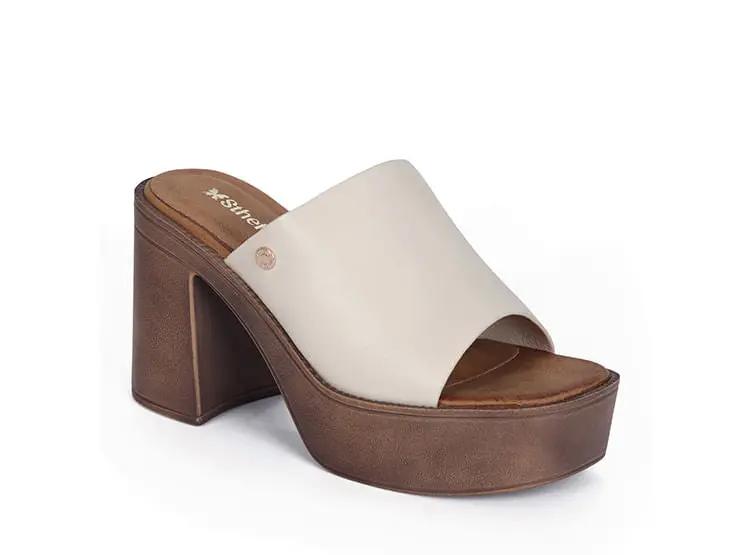 SANDALIA MUJER STHEF CASUAL CREMA 7857 Sthef