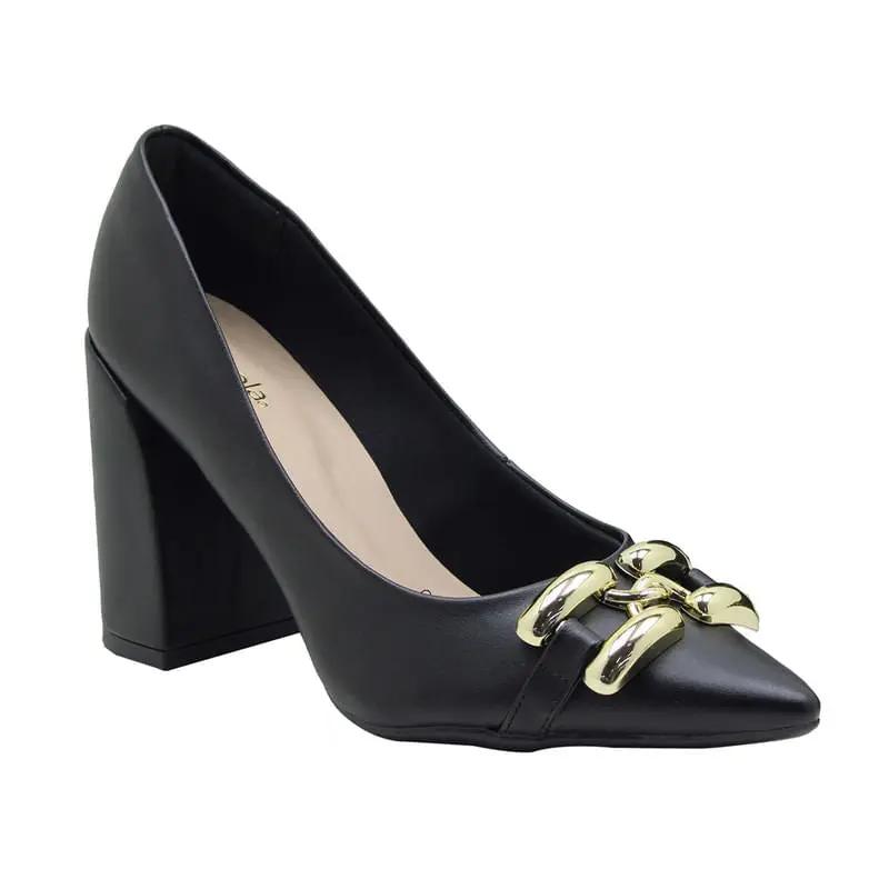 ZAPATO MUJER MIKAELA VESTIR PRETO 20375-02 32328 Mikaela