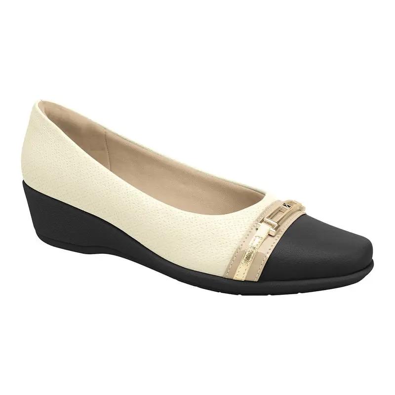 ZAPATO MUJER PICCADILLY CASUAL OFF WHITE/PRETO/MARFIM/OURO 14322800000003 Piccadilly
