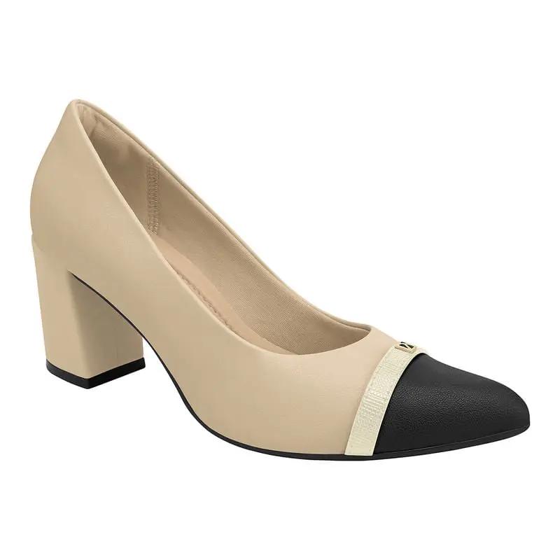 ZAPATO MUJER PICCADILLY VESTIR MARFIM PRETO OFF WHITE 74521800000005 Piccadilly