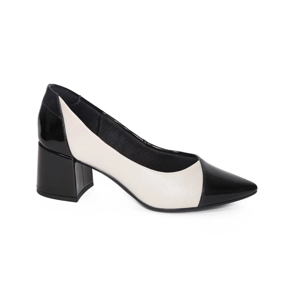 ZAPATO MUJER MIKAELA VESTIR PRETO OFF WHITE 1534-038-242 87637 Mikaela