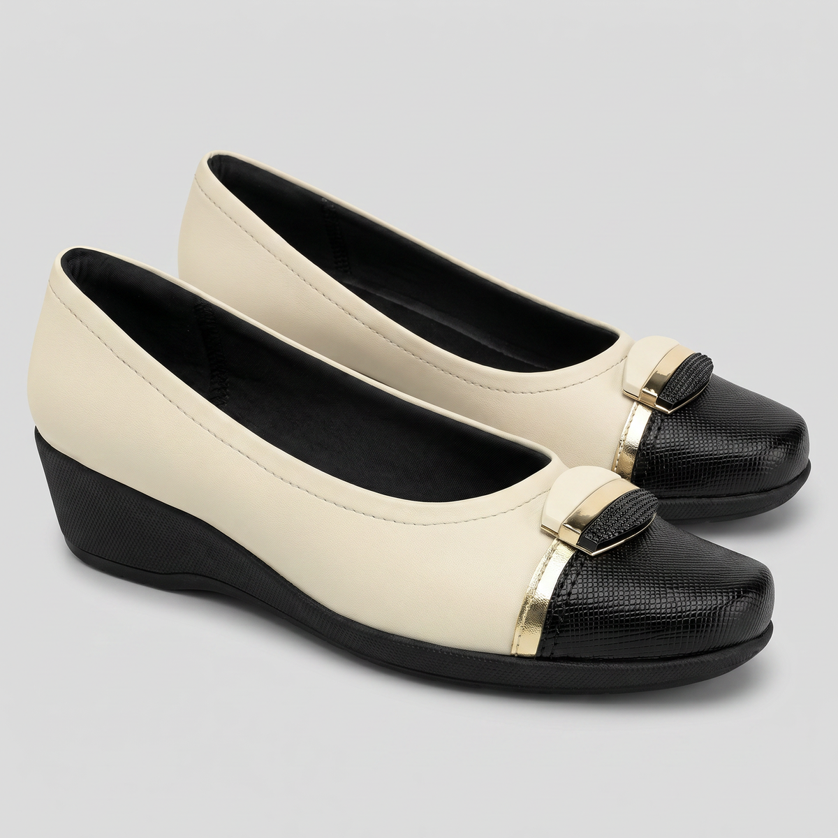 ZAPATO JOANETE MUJER PICCADILLY OFF WHITE/OURO/PRETO 14326100000001