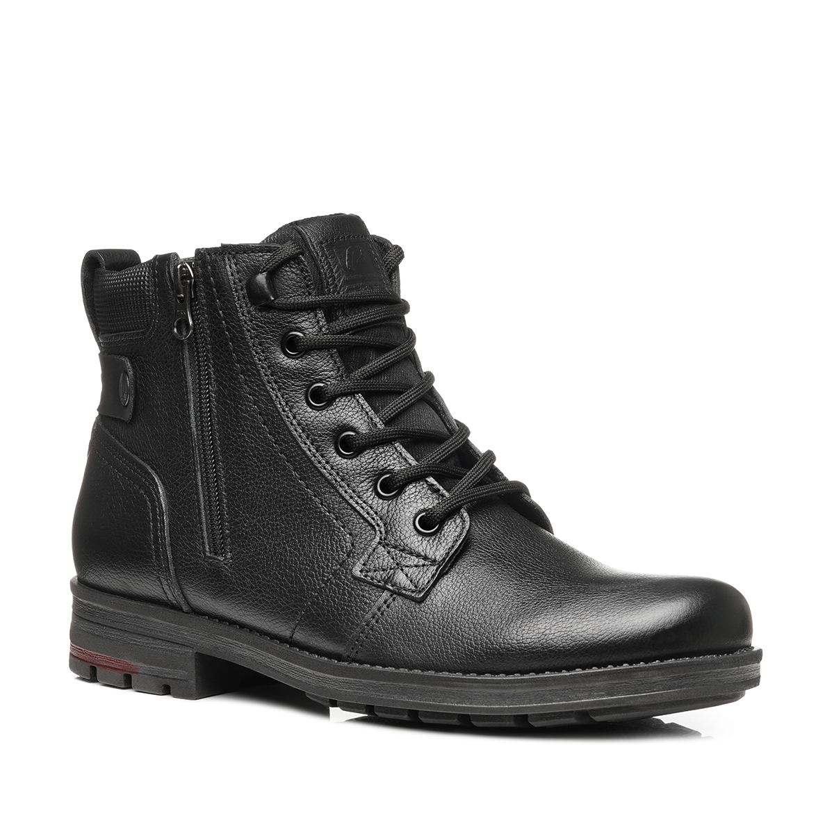 BOTIN HOMBRE PEGADA CUERO PRETO 181314-03