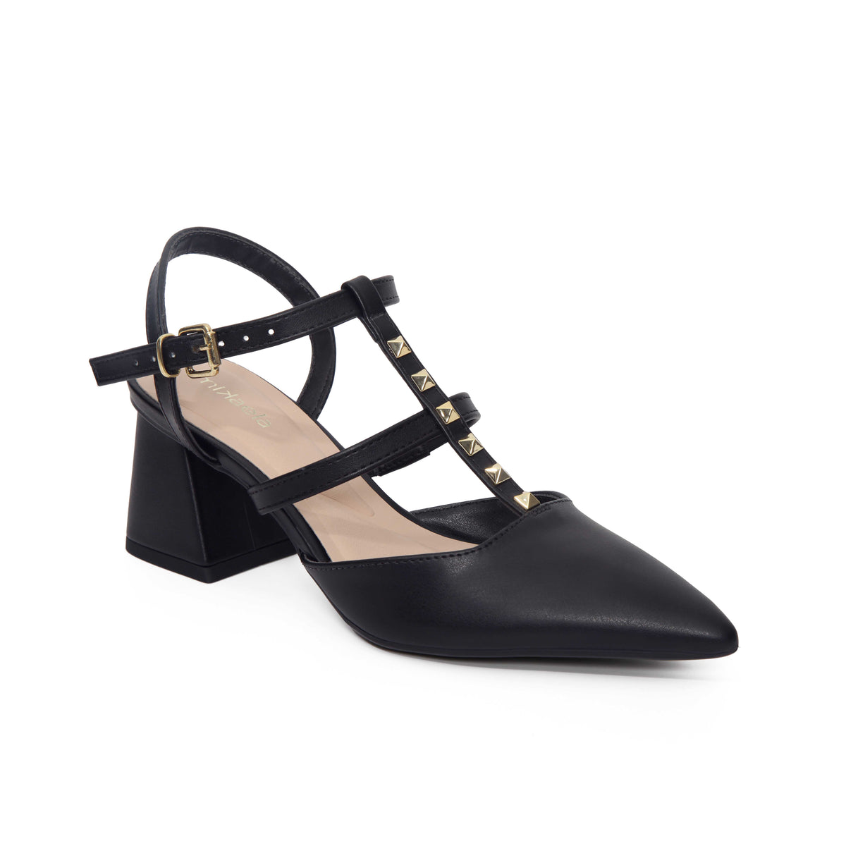 ZAPATO MUJER MIKAELA VESTIR PRETO/OURO 20253-02 40502