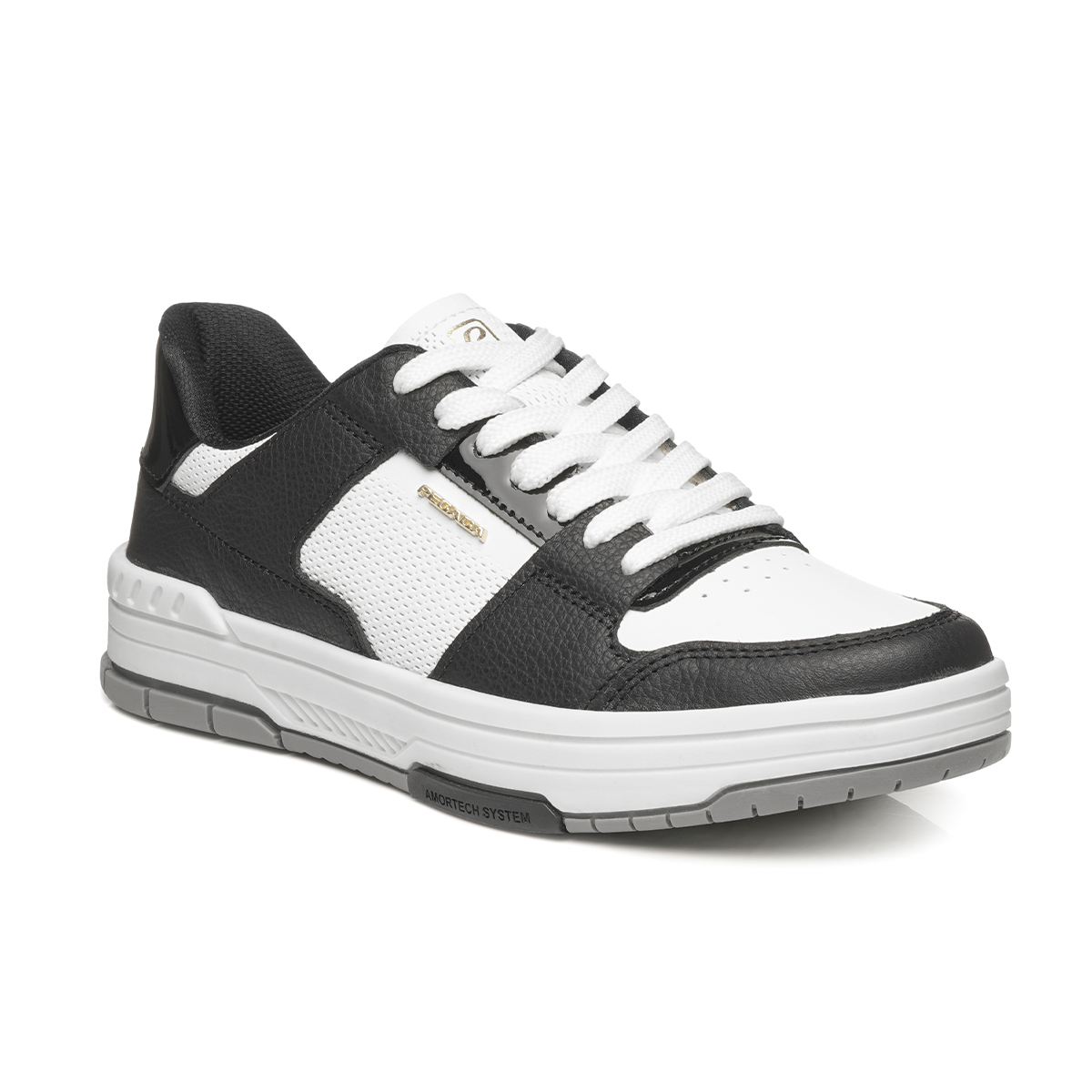ZAPATILLA MUJER PEGADA CASUAL BRANCO/PRETO 212602-04