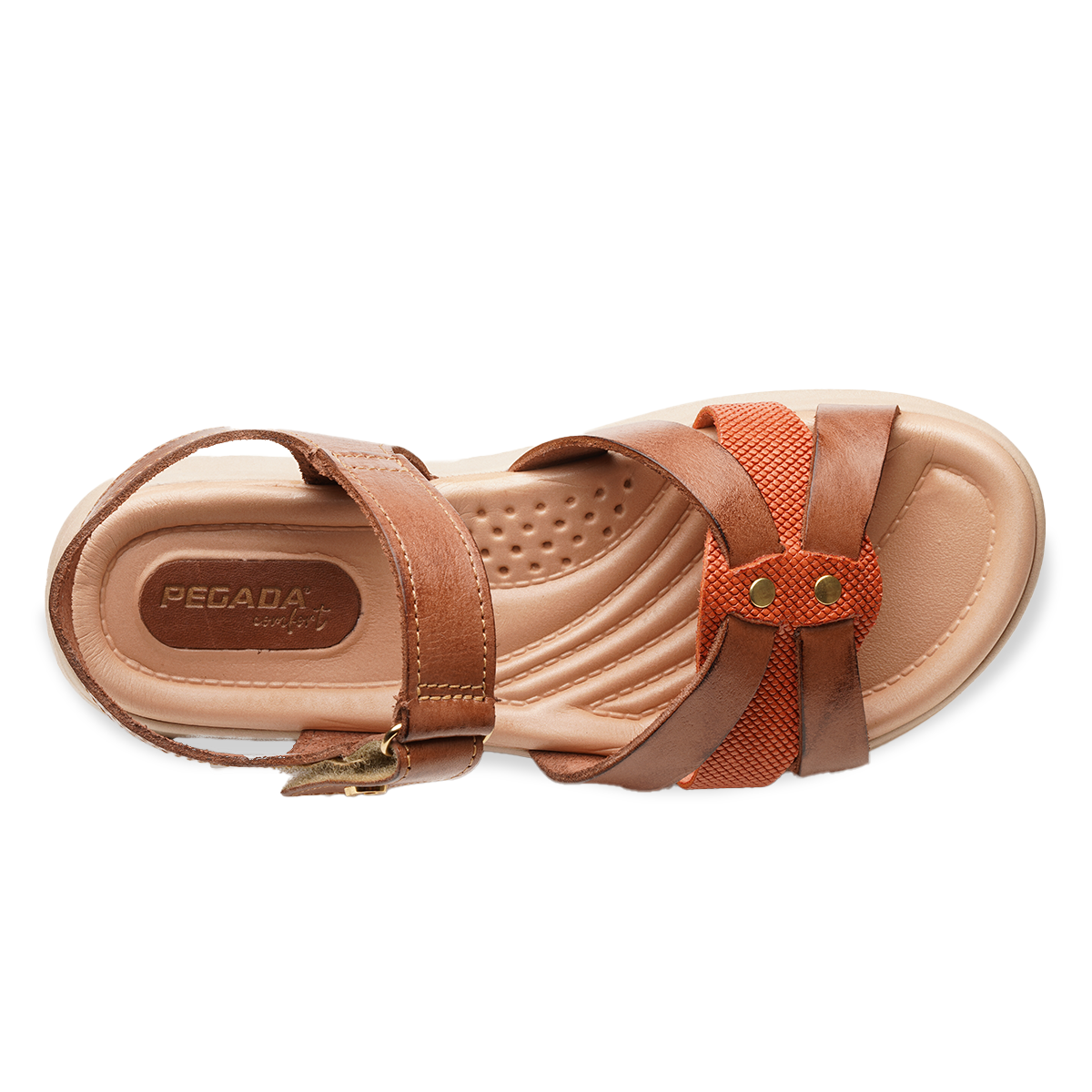 SANDALIA MUJER PEGADA CASUAL TERRACOTA 232818-04