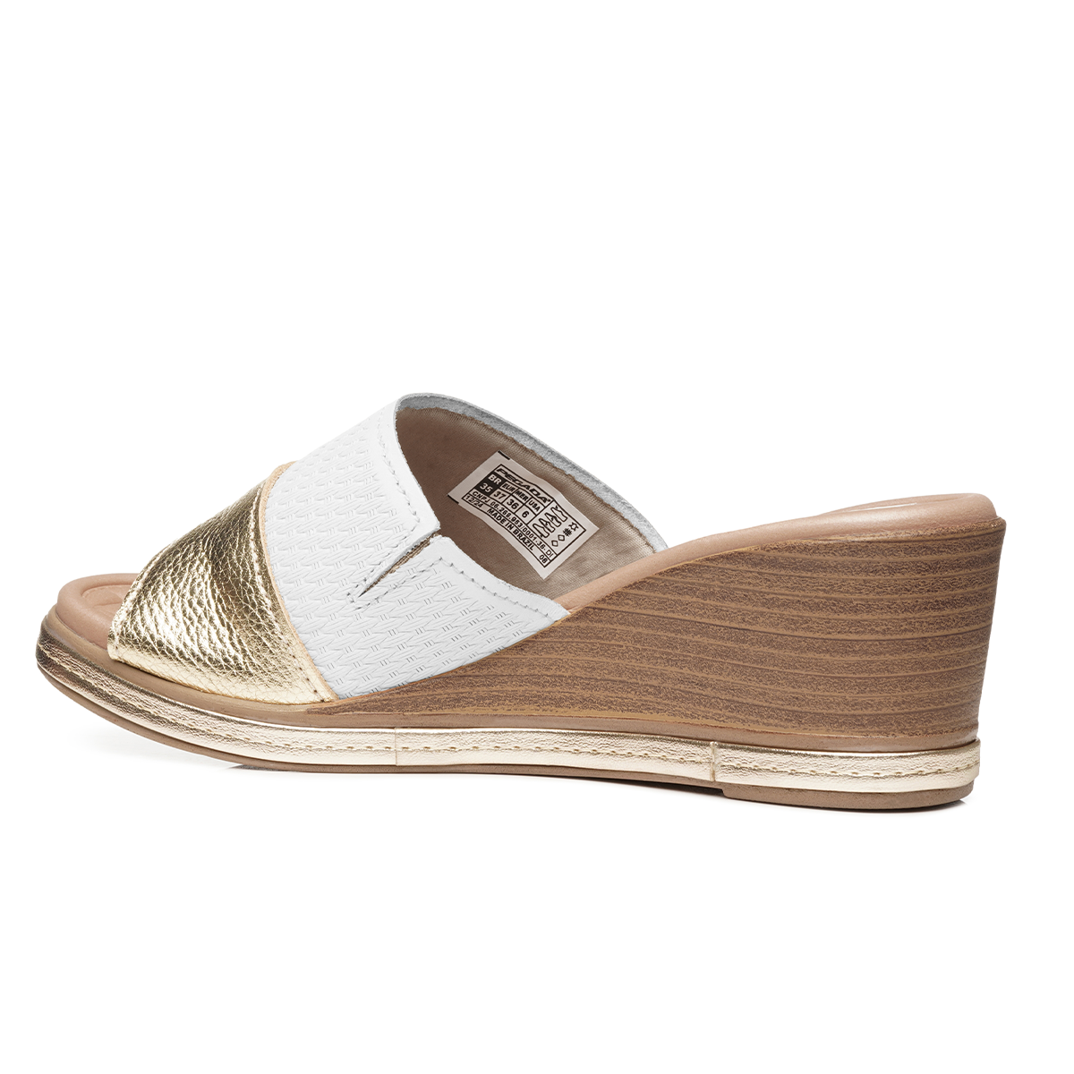 SANDALIA MUJER PEGADA CASUAL OURO/MILK 233951-01