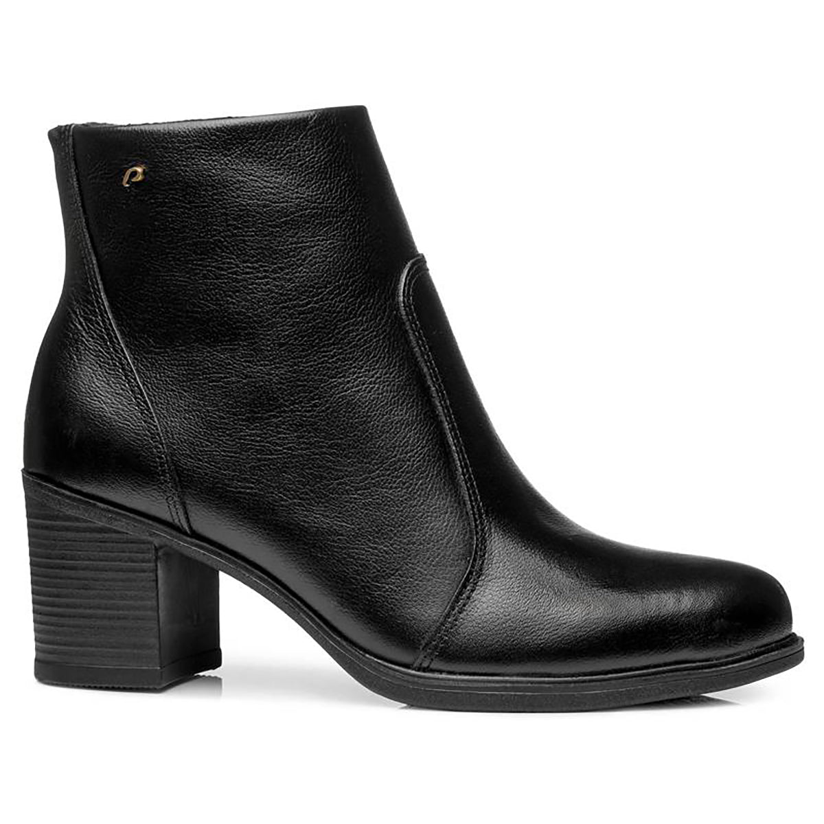 BOTIN MUJER PEGADA CUERO VESTIR PRETO 280406-02