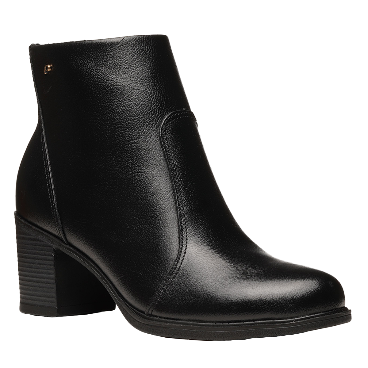 BOTIN MUJER PEGADA CUERO VESTIR PRETO 280406-02