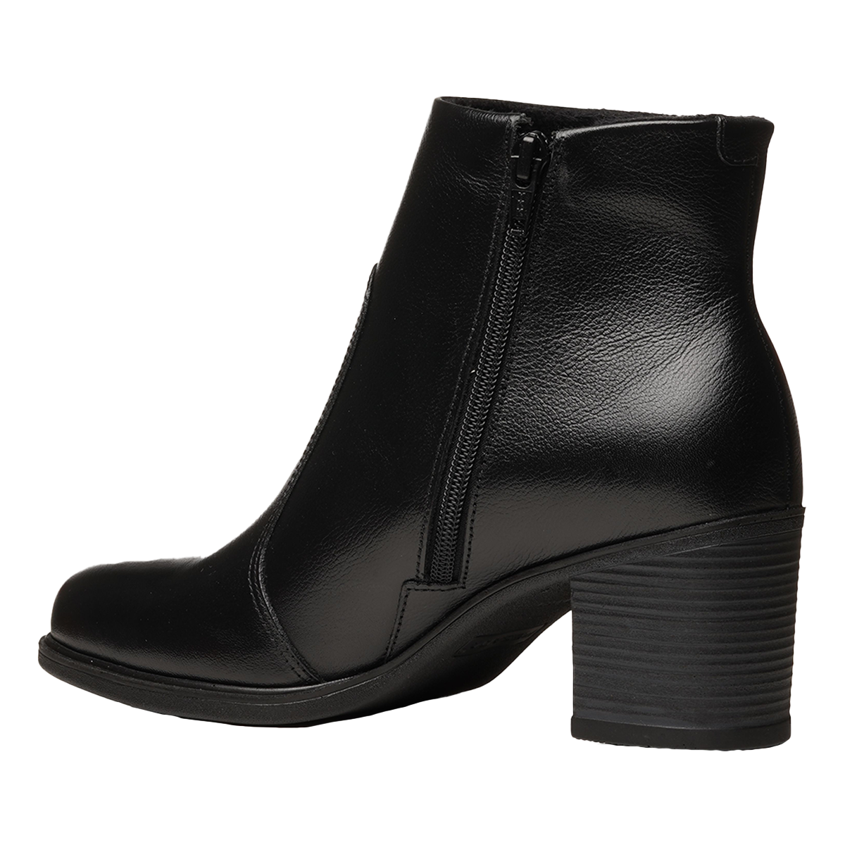 BOTIN MUJER PEGADA CUERO VESTIR PRETO 280406-02
