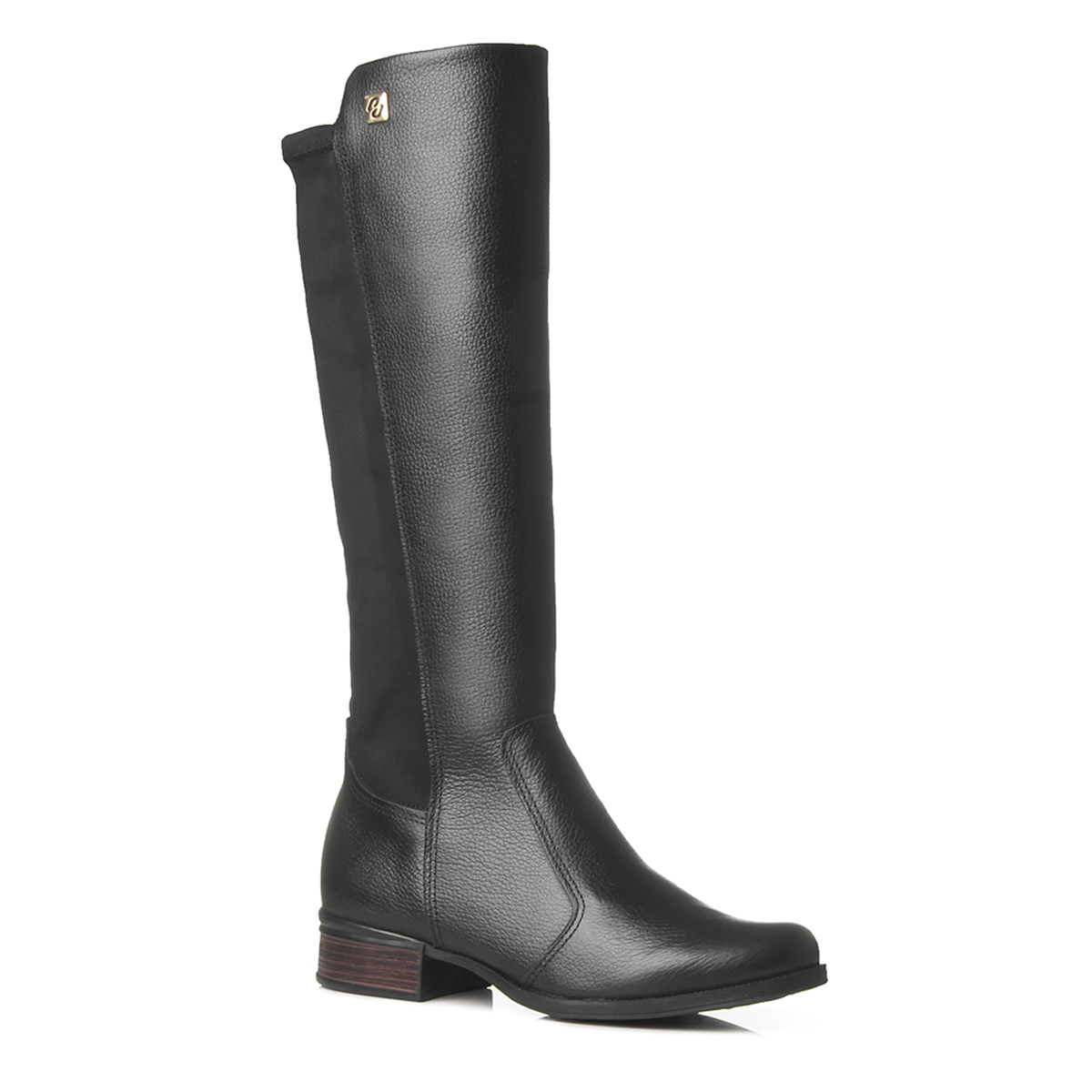 BOTA MUJER PEGADA CUERO VESTIR PRETO 282063-03