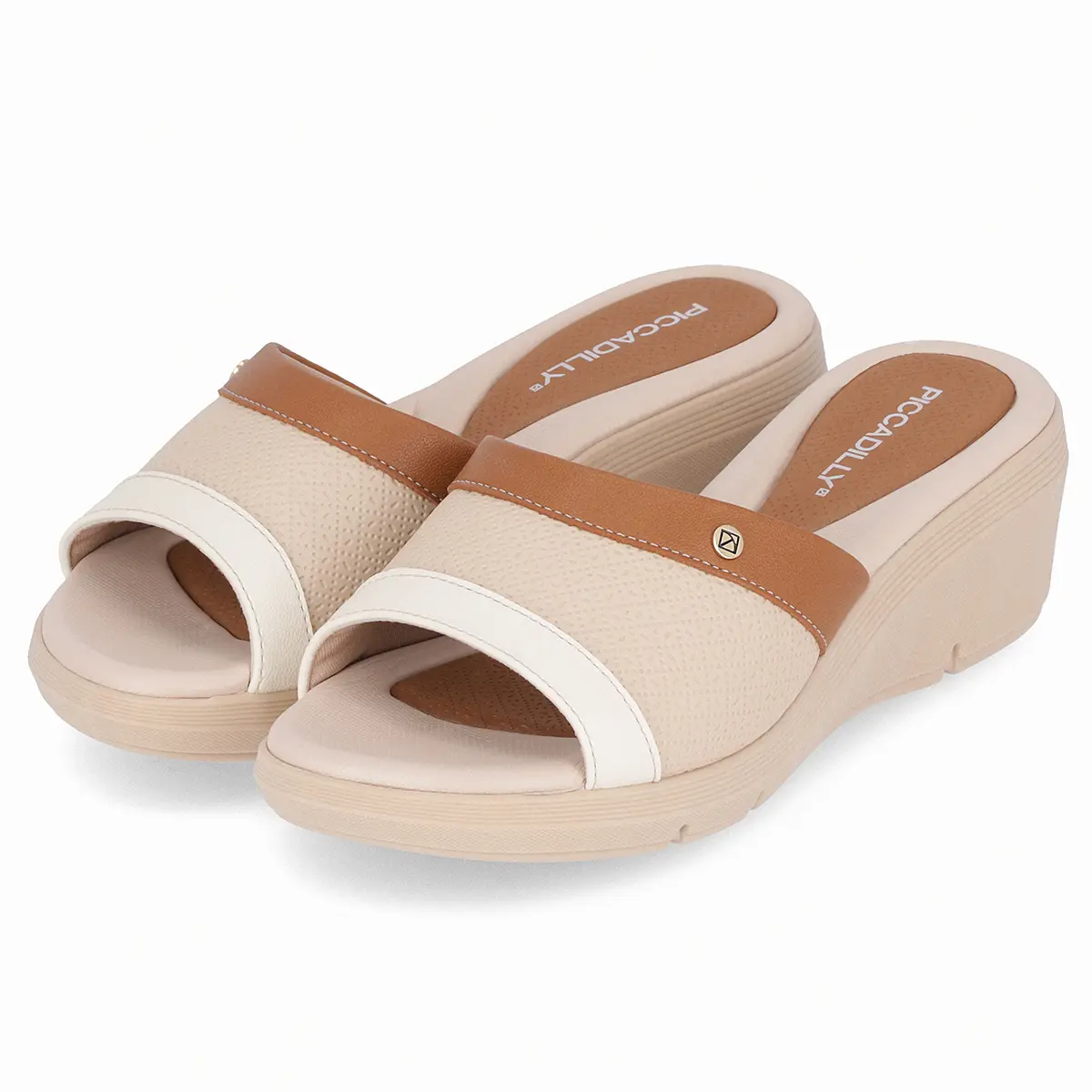 SANDALIA PICCADILLY MASCAVO/BRULE/OFF WHITE 54039800000008 Piccadilly
