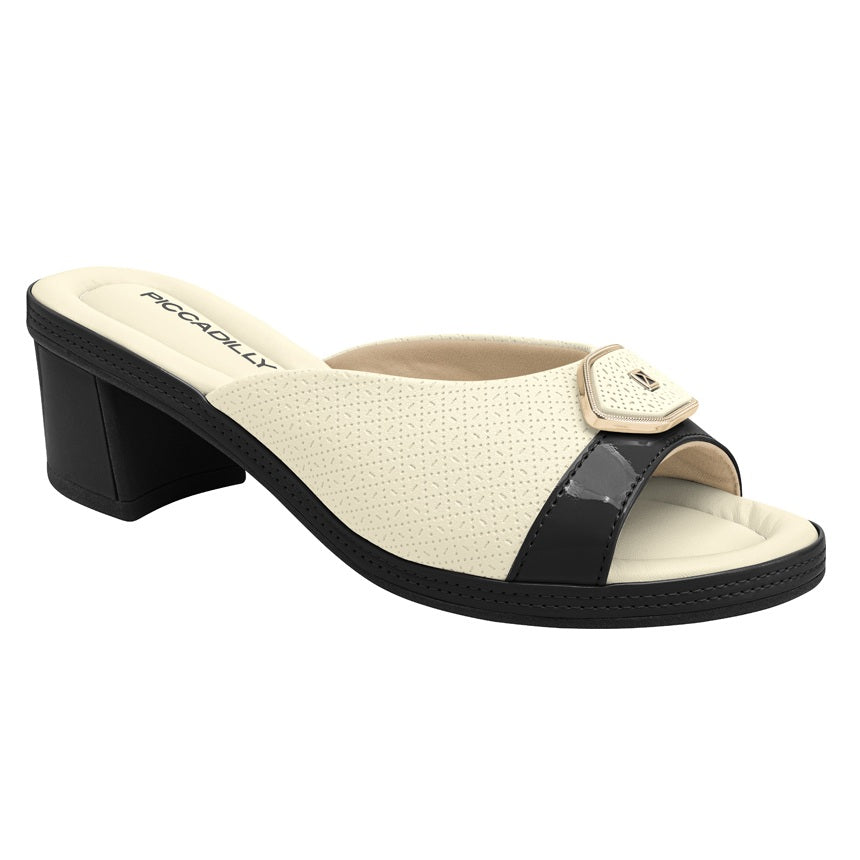 SANDALIA MUJER PICCADILLY VESTIR OFF WHITE/PRETO 56605700000005