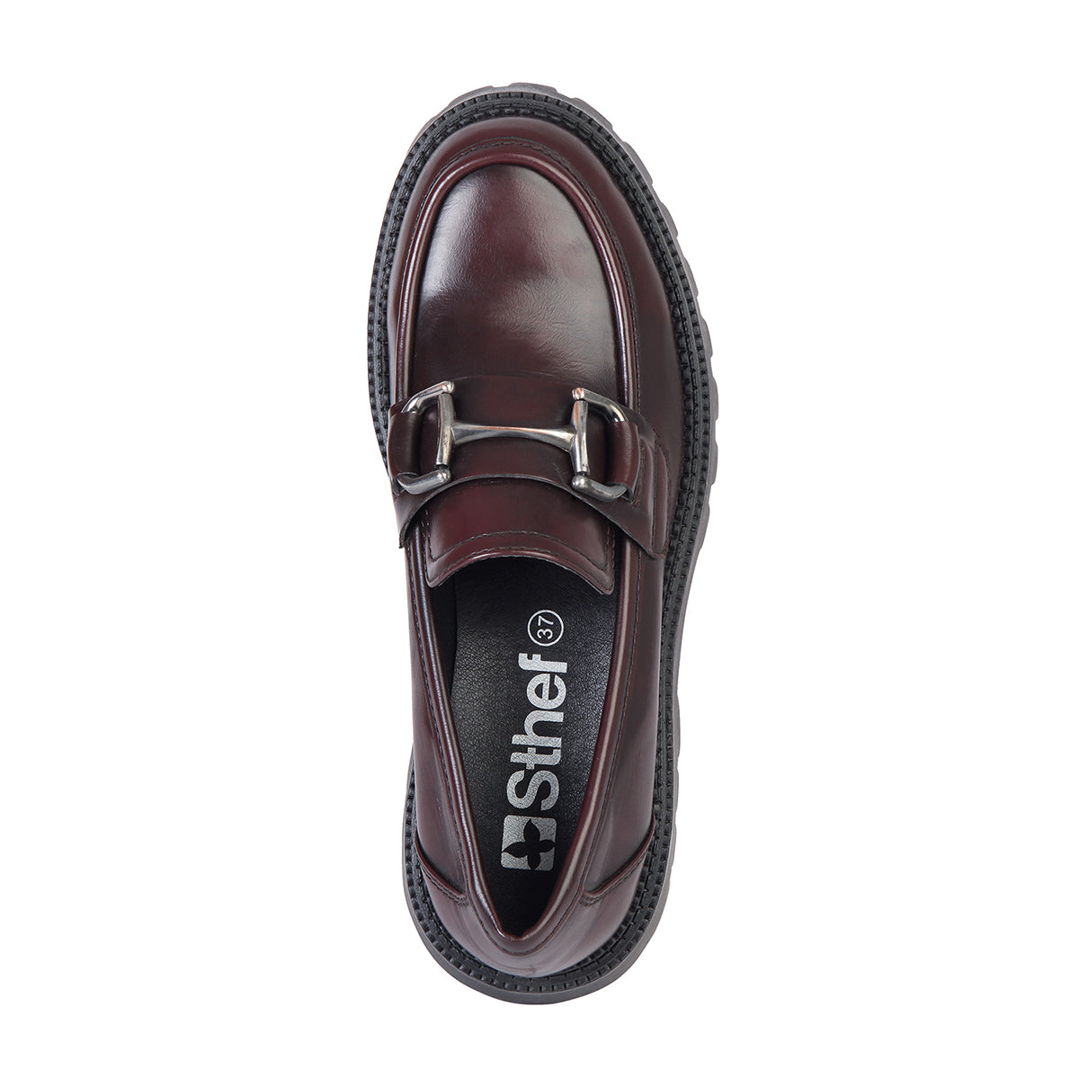 MOCASIN MUJER STHEF BURGUNDY 7920
