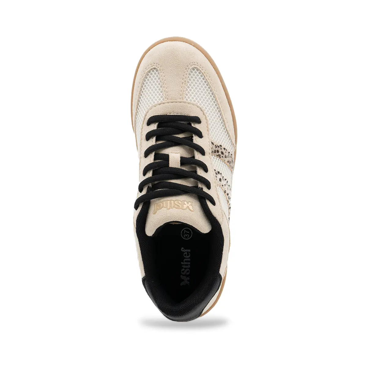 ZAPATILLA MUJER STHEF CASUAL BEIGE/NEGRO 8144 Sthef