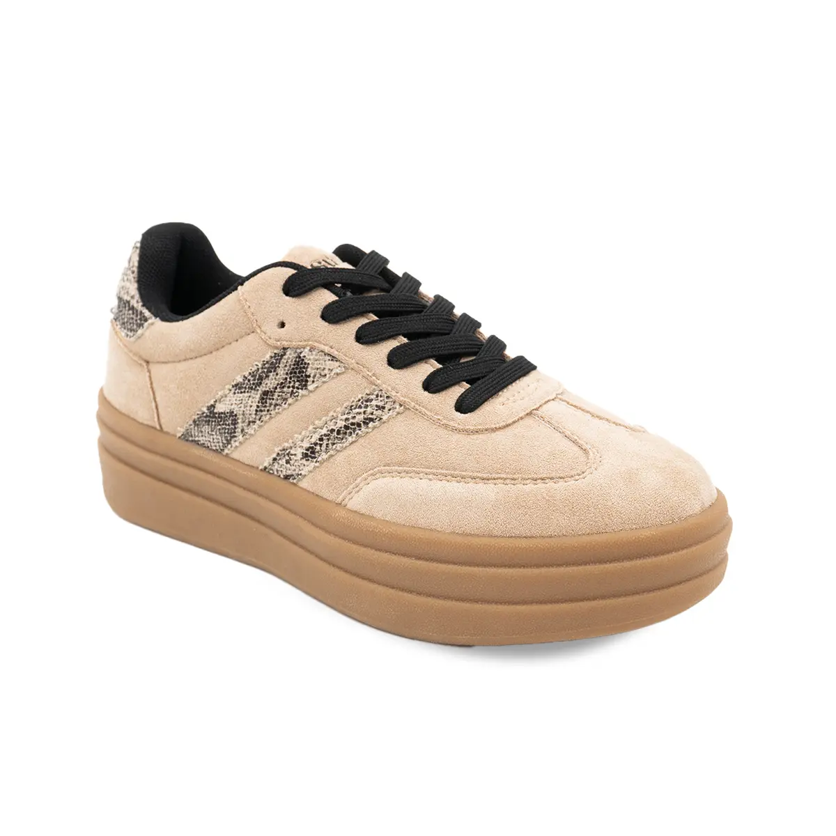 ZAPATILLA MUJER STHEF CASUAL BEIGE/ANIMAL PRINT 8145 Sthef