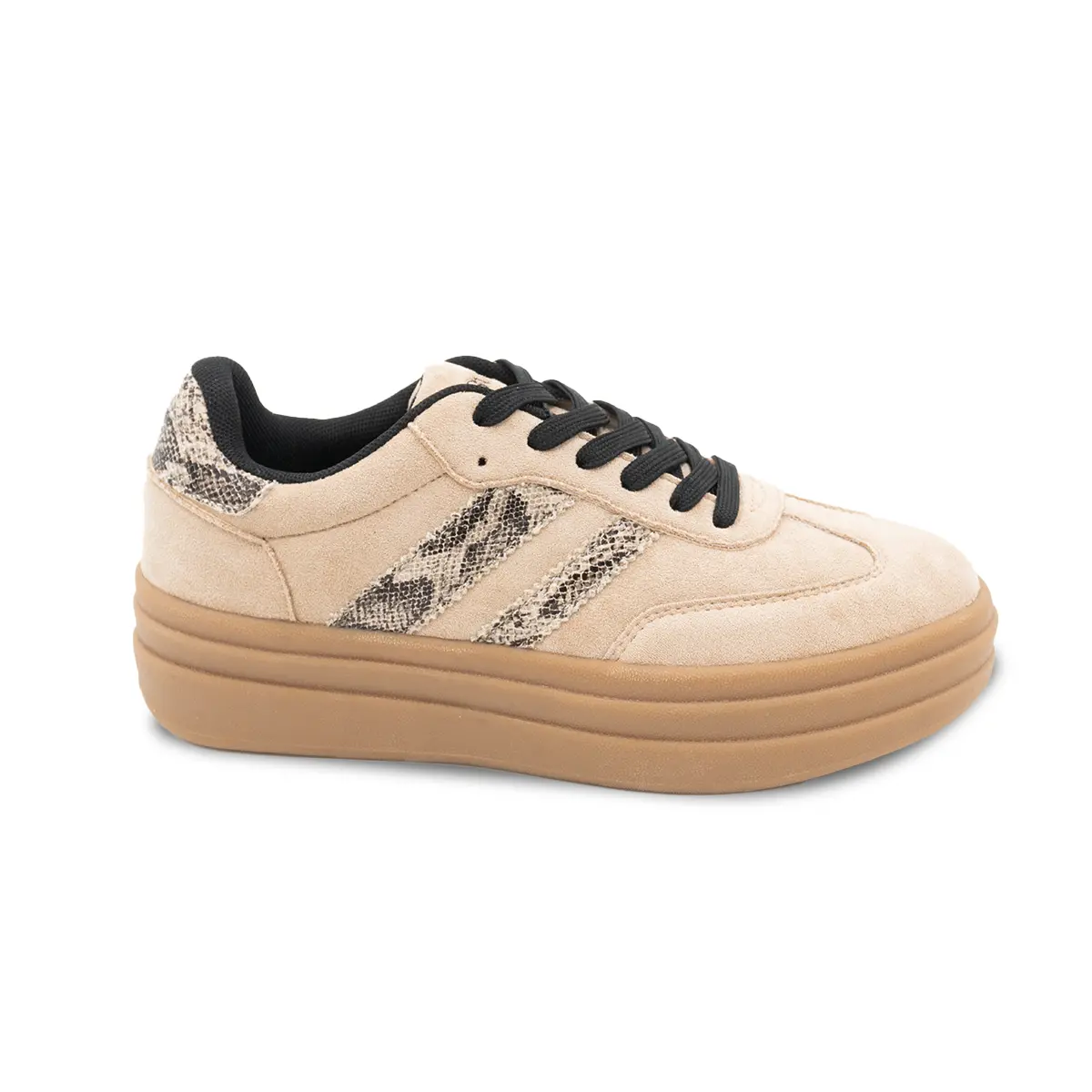ZAPATILLA MUJER STHEF CASUAL BEIGE/ANIMAL PRINT 8145 Sthef