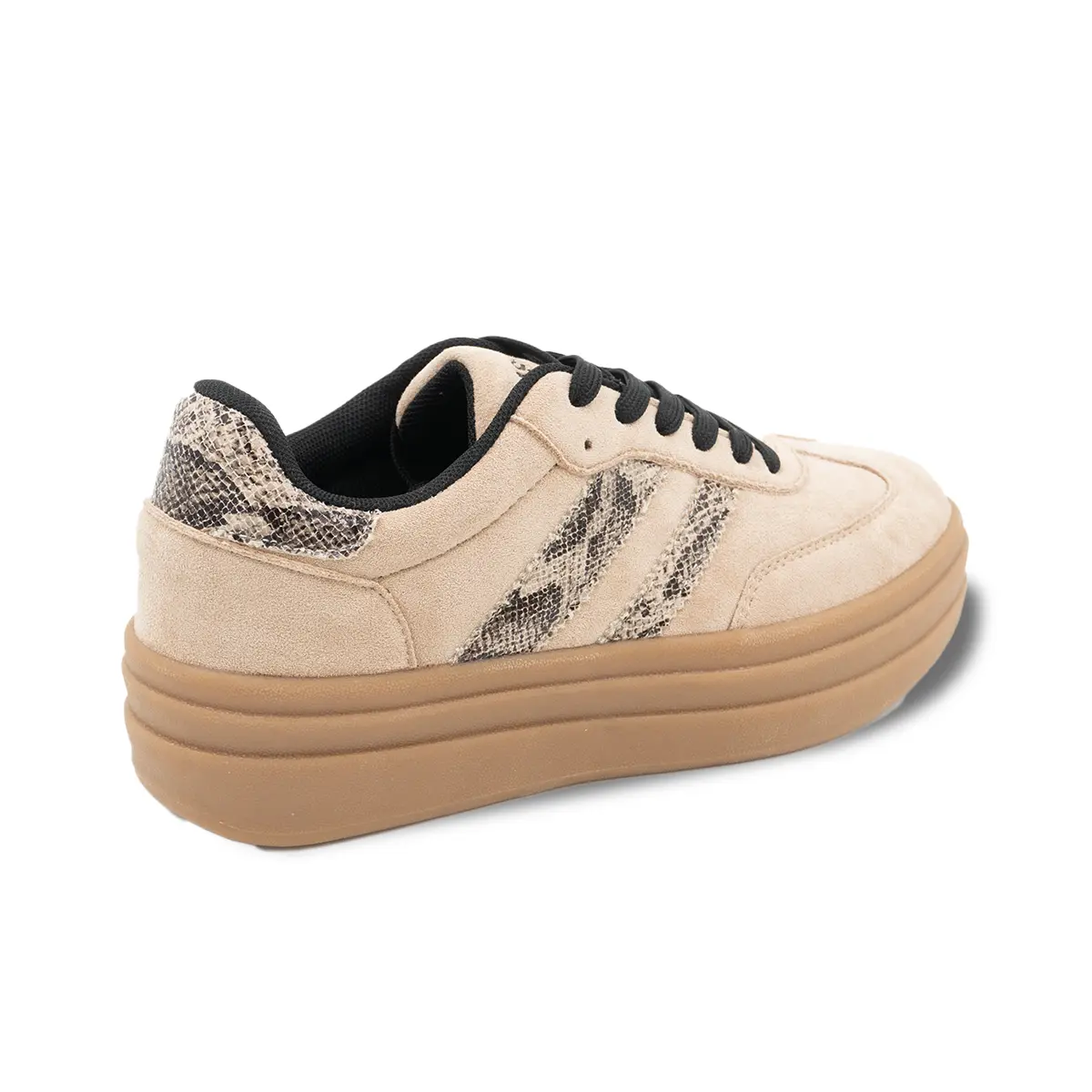 ZAPATILLA MUJER STHEF CASUAL BEIGE/ANIMAL PRINT 8145 Sthef