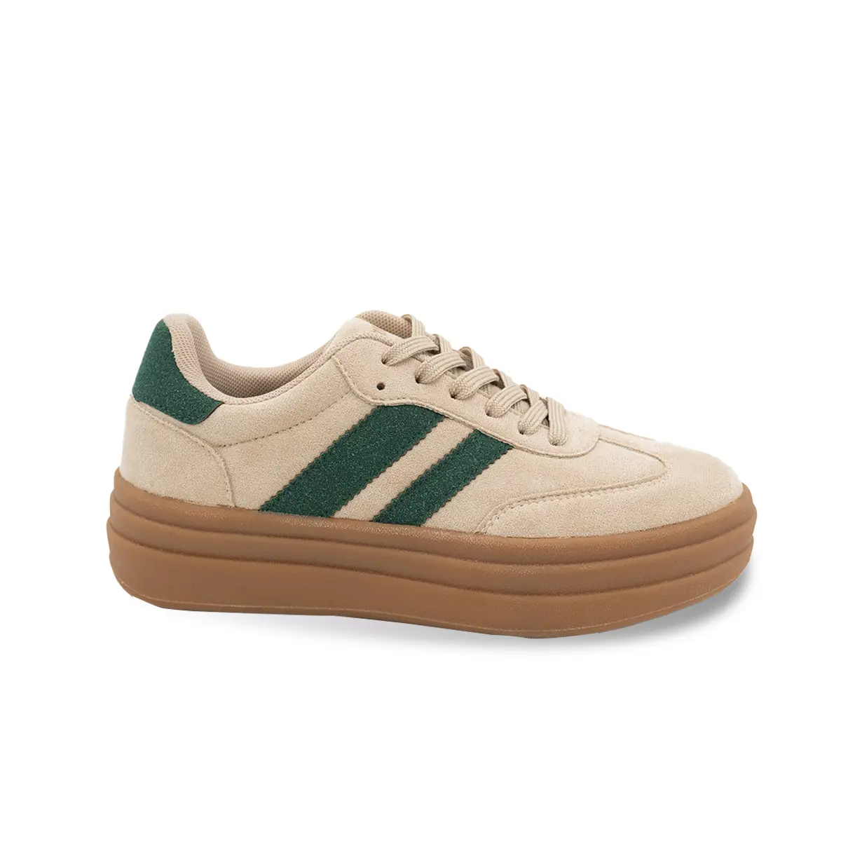 ZAPATILLA MUJER STHEF CASUAL BEIGE/VERDE 8145 Sthef