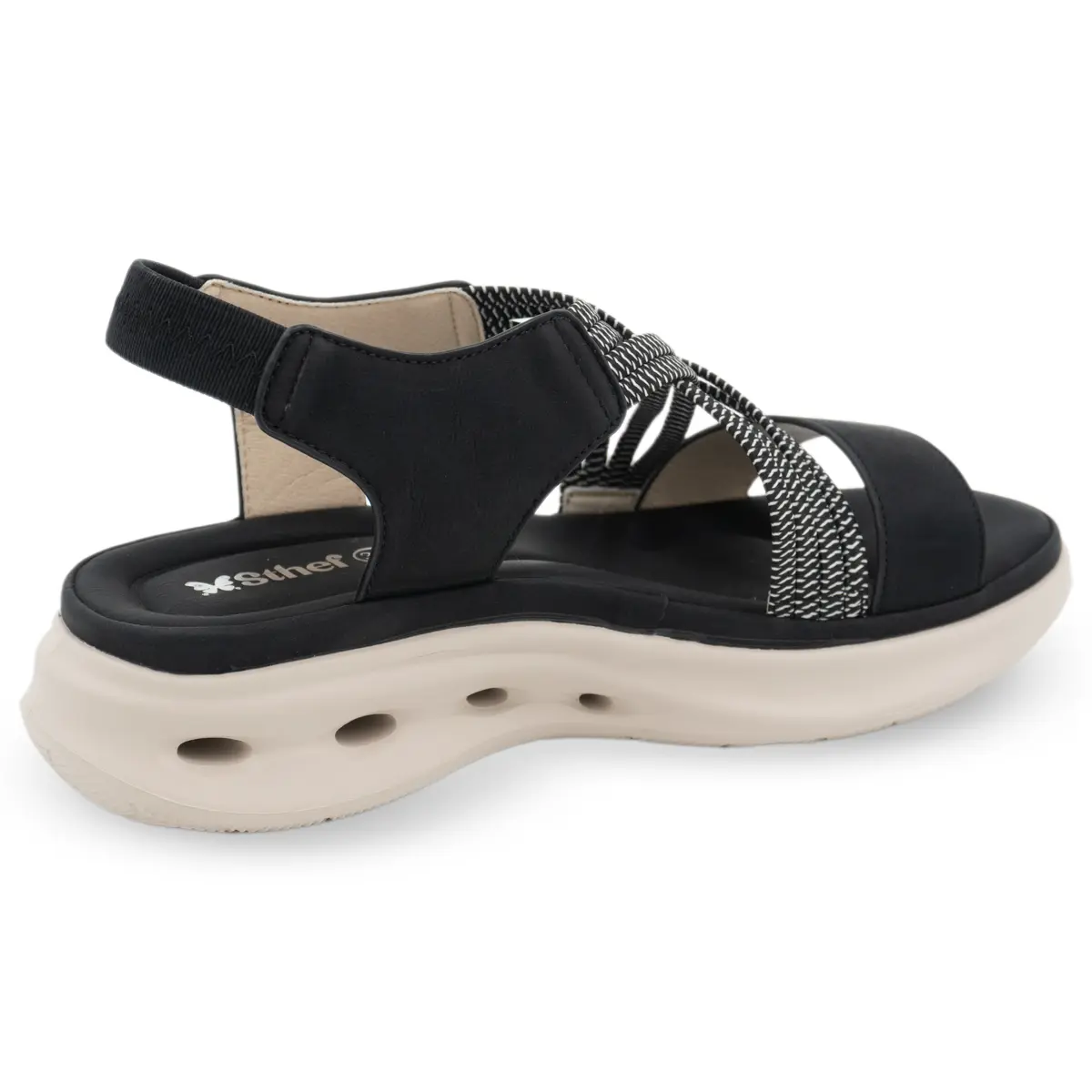 SANDALIA MUJER STHEF CASUAL NEGRO 8150 Sthef