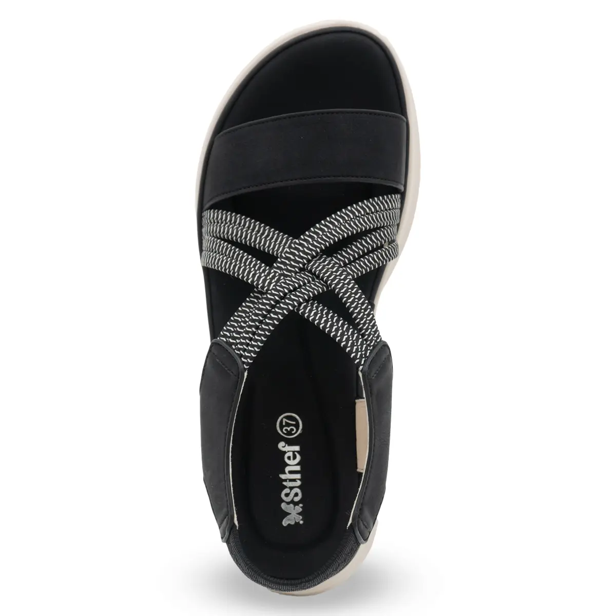 SANDALIA MUJER STHEF CASUAL NEGRO 8150 Sthef