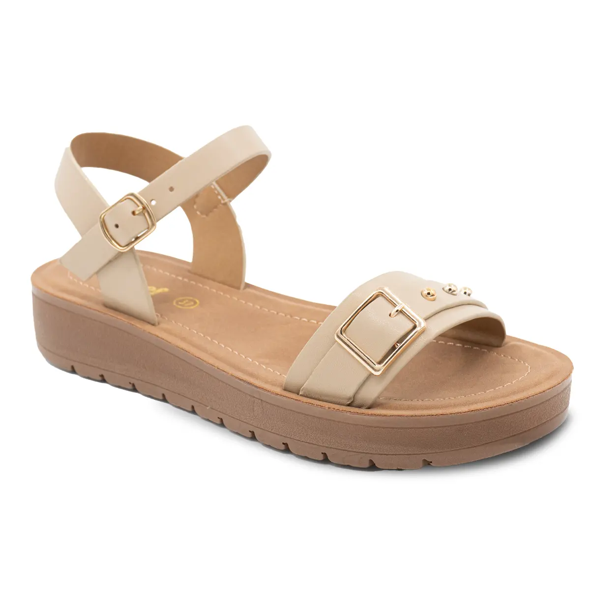 SANDALIA MUJER STHEF CASUAL BEIGE 8157 Sthef