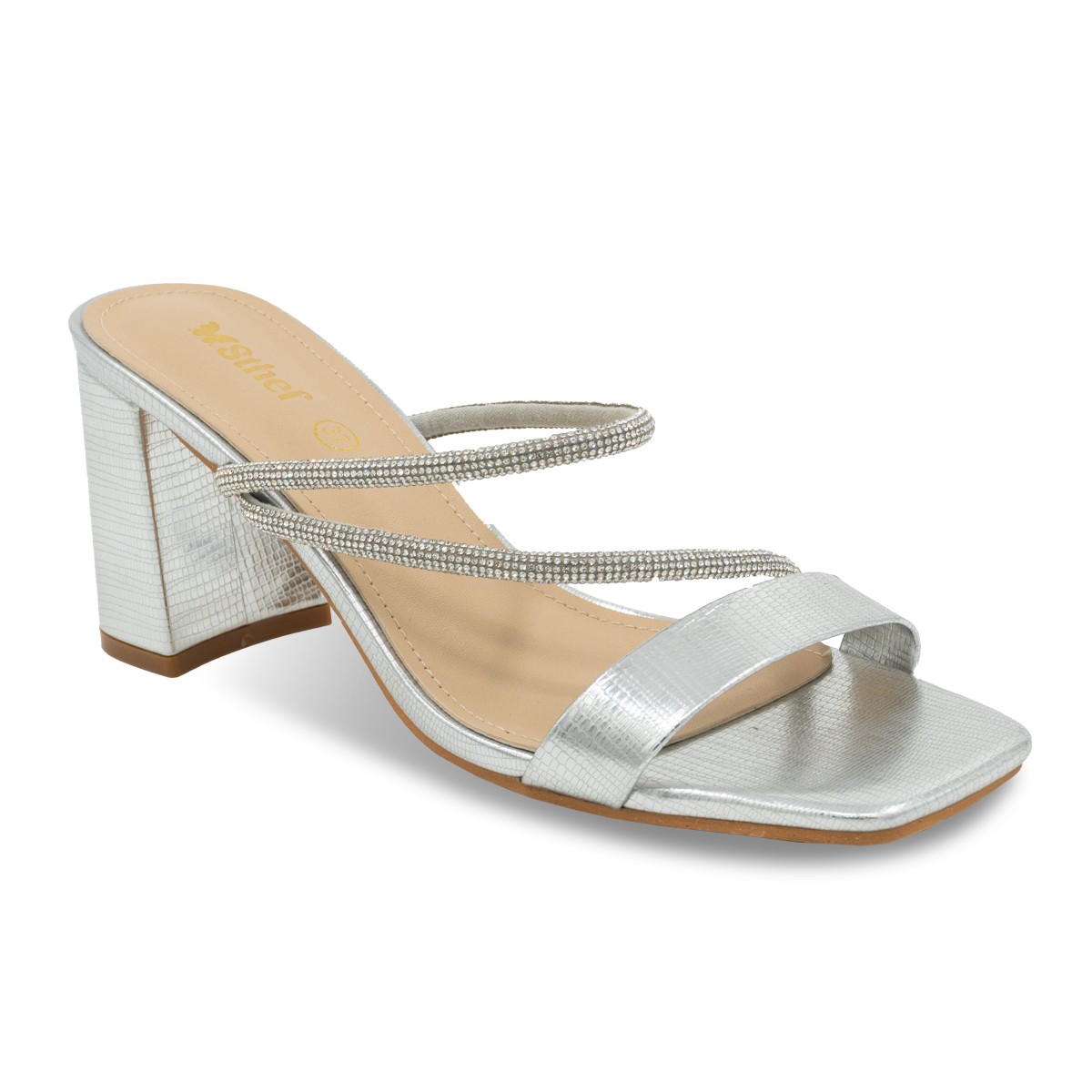 SANDALIA MUJER STHEF FIESTA PLATA 8158