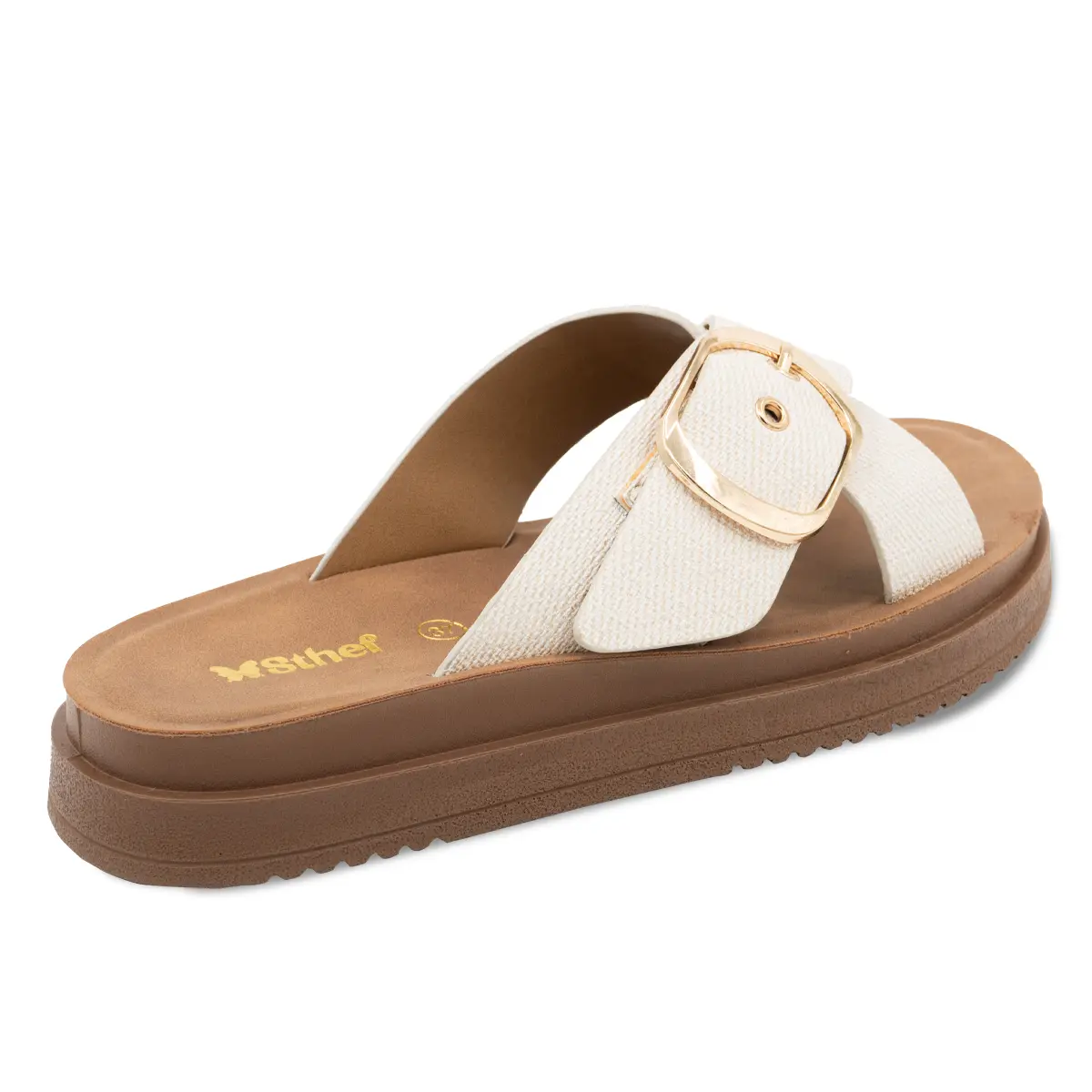 SANDALIA MUJER STHEF CASUAL BEIGE 8160 Sthef