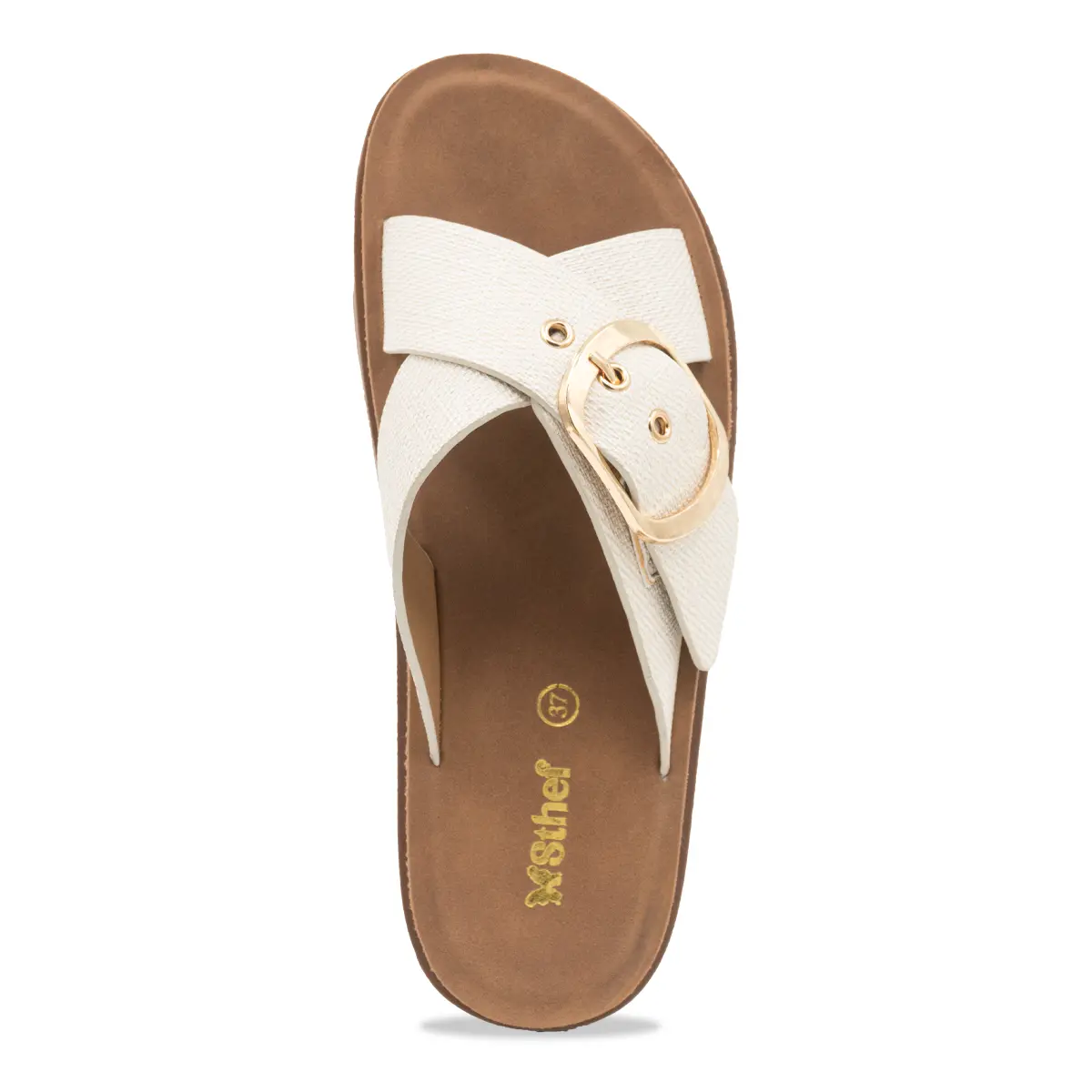SANDALIA MUJER STHEF CASUAL BEIGE 8160 Sthef