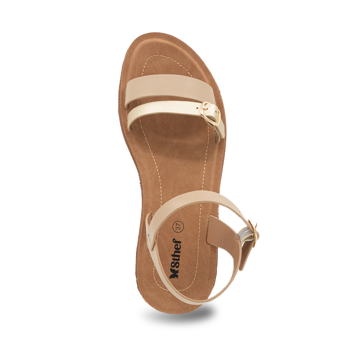 SANDALIA MUJER STHEF CASUAL BEIGE 8164
