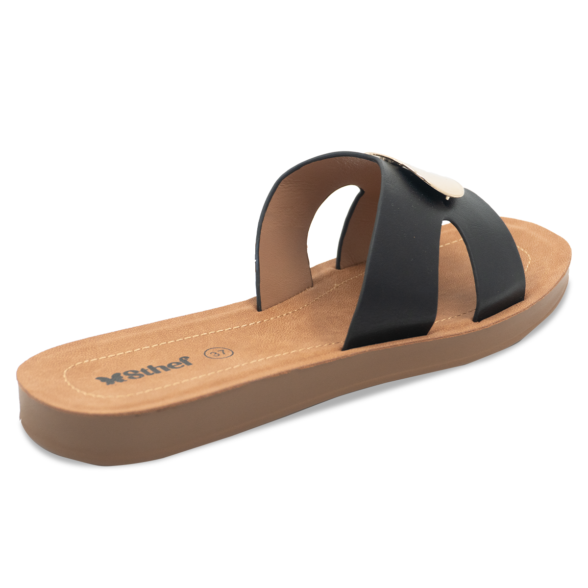 SANDALIA MUJER STHEF CASUAL NEGRO 8165