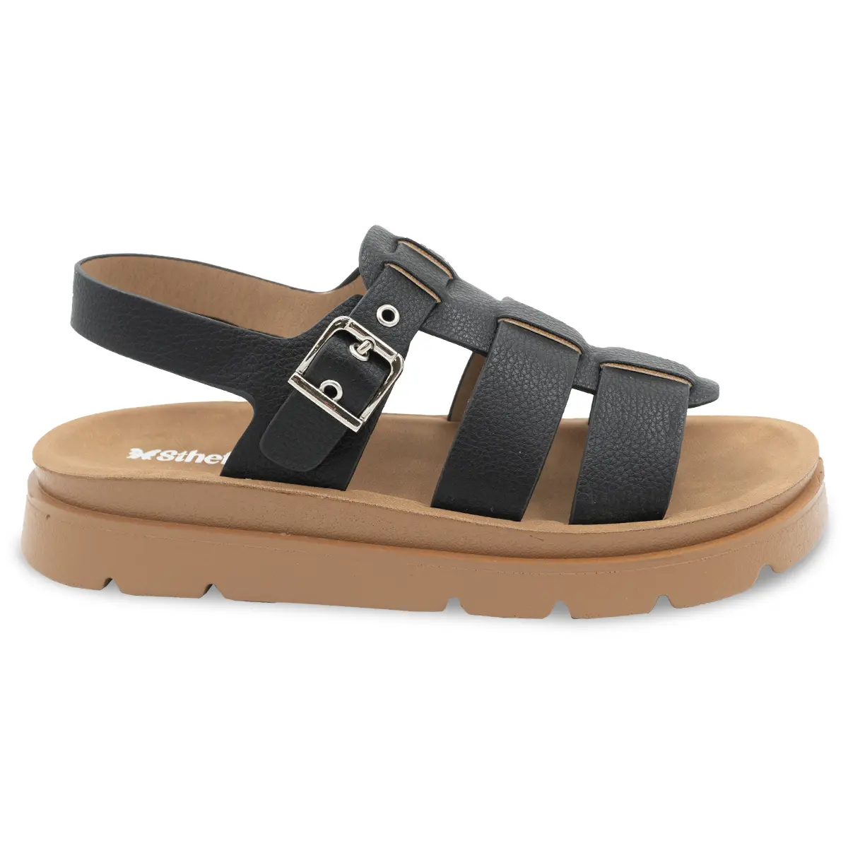 SANDALIA MUJER STHEF CASUAL NEGRO 8169 Sthef