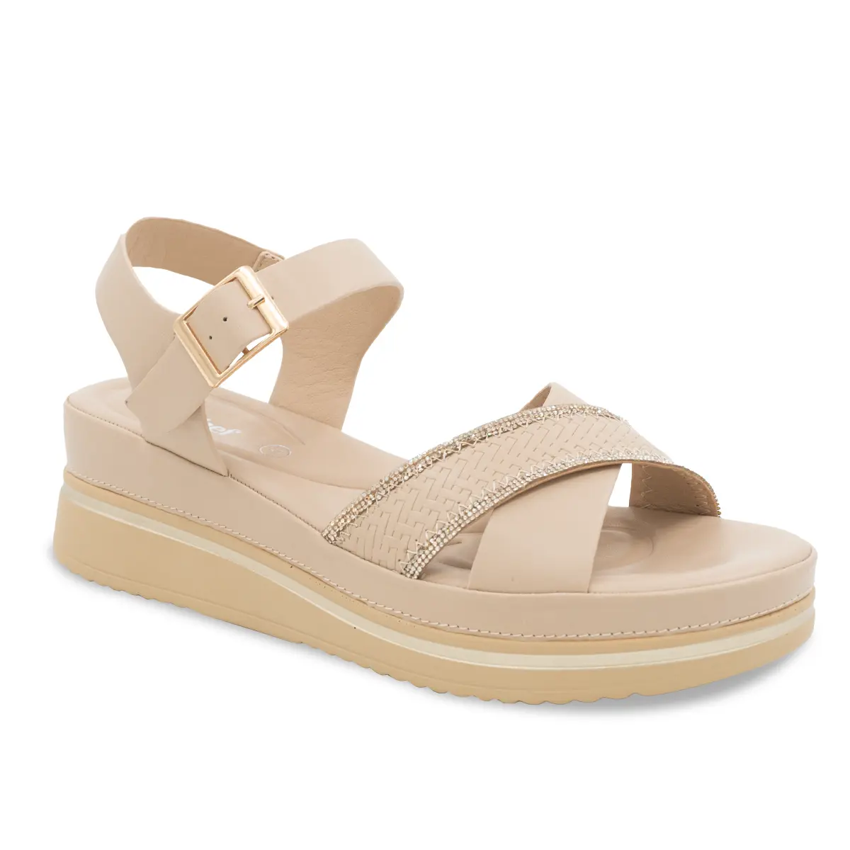 SANDALIA MUJER STHEF CASUAL BEIGE 8177 Sthef