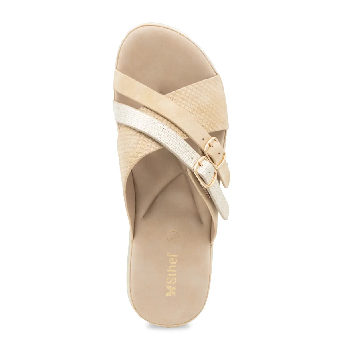 SANDALIA MUJER STHEF CASUAL BEIGE 8191 Sthef