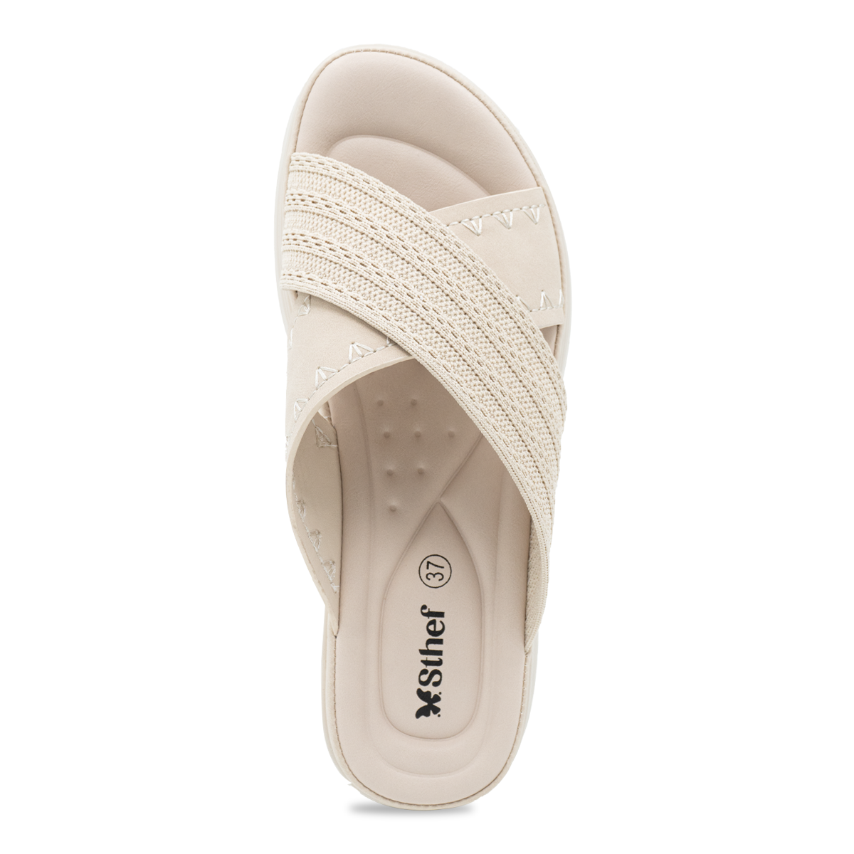 SANDALIA MUJER STHEF CASUAL BEIGE 8206 Sthef