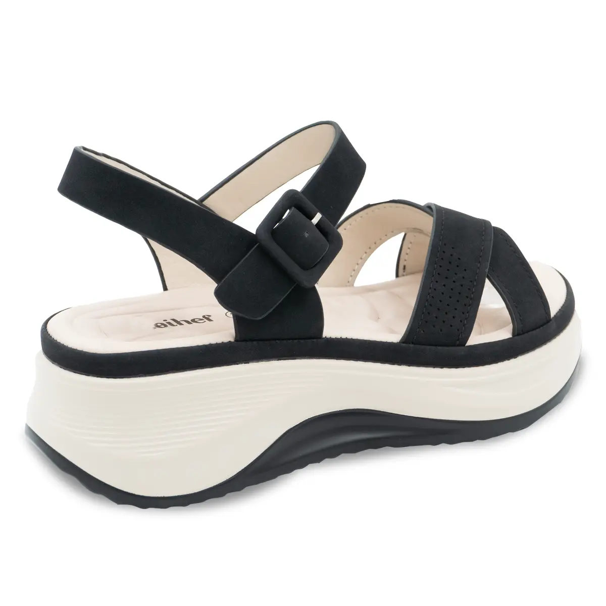 SANDALIA MUJER STHEF CASUAL NEGRO 8207 Sthef