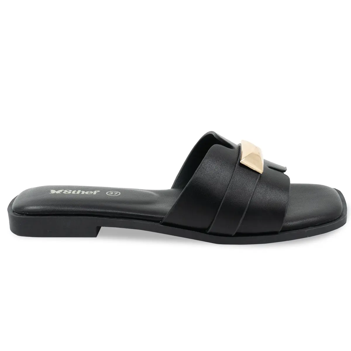 SANDALIA MUJER STHEF CASUAL NEGRO 8208 Sthef