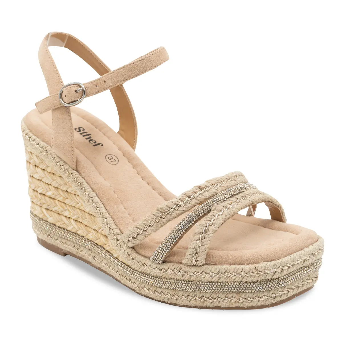 SANDALIA MUJER STHEF CASUAL BEIGE 8211 Sthef