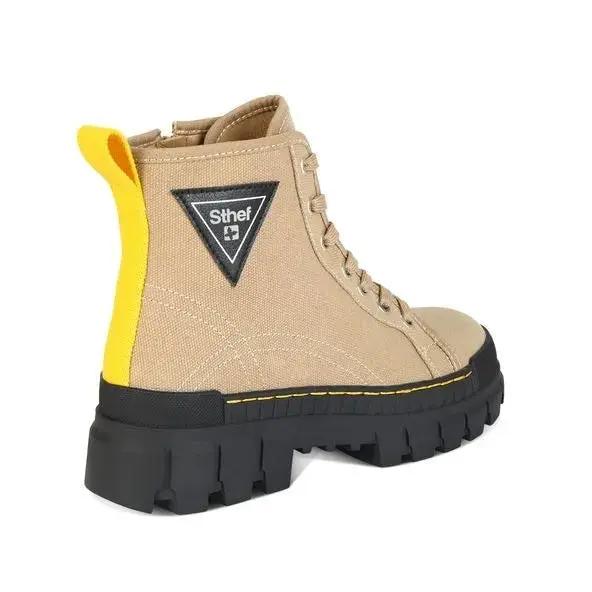 Botines Combat Mujer 7608 NATURAL-STHEF