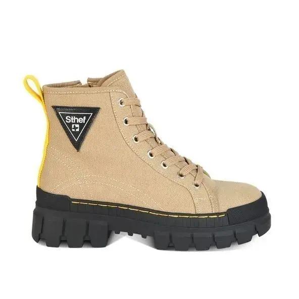 Botines Combat Mujer 7608 NATURAL-STHEF