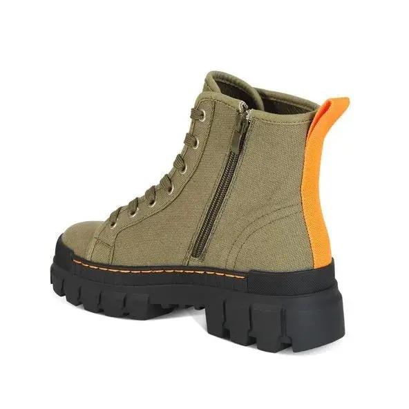 Botines Combat Mujer 7608 OLIVO-STHEF