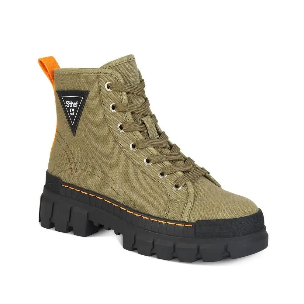 Botines Combat Mujer 7608 OLIVO-STHEF