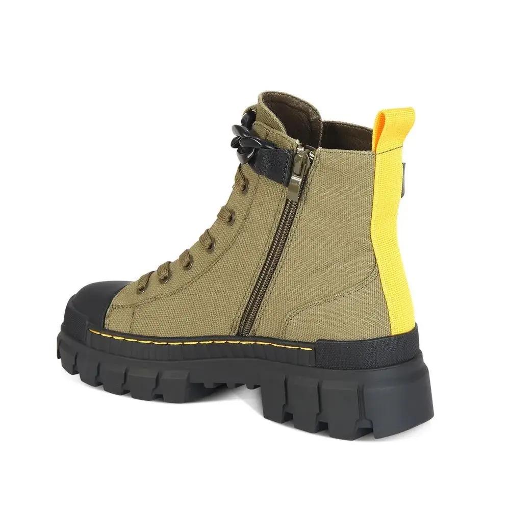 Botines Combat Mujer 7609 OLIVO-STHEF