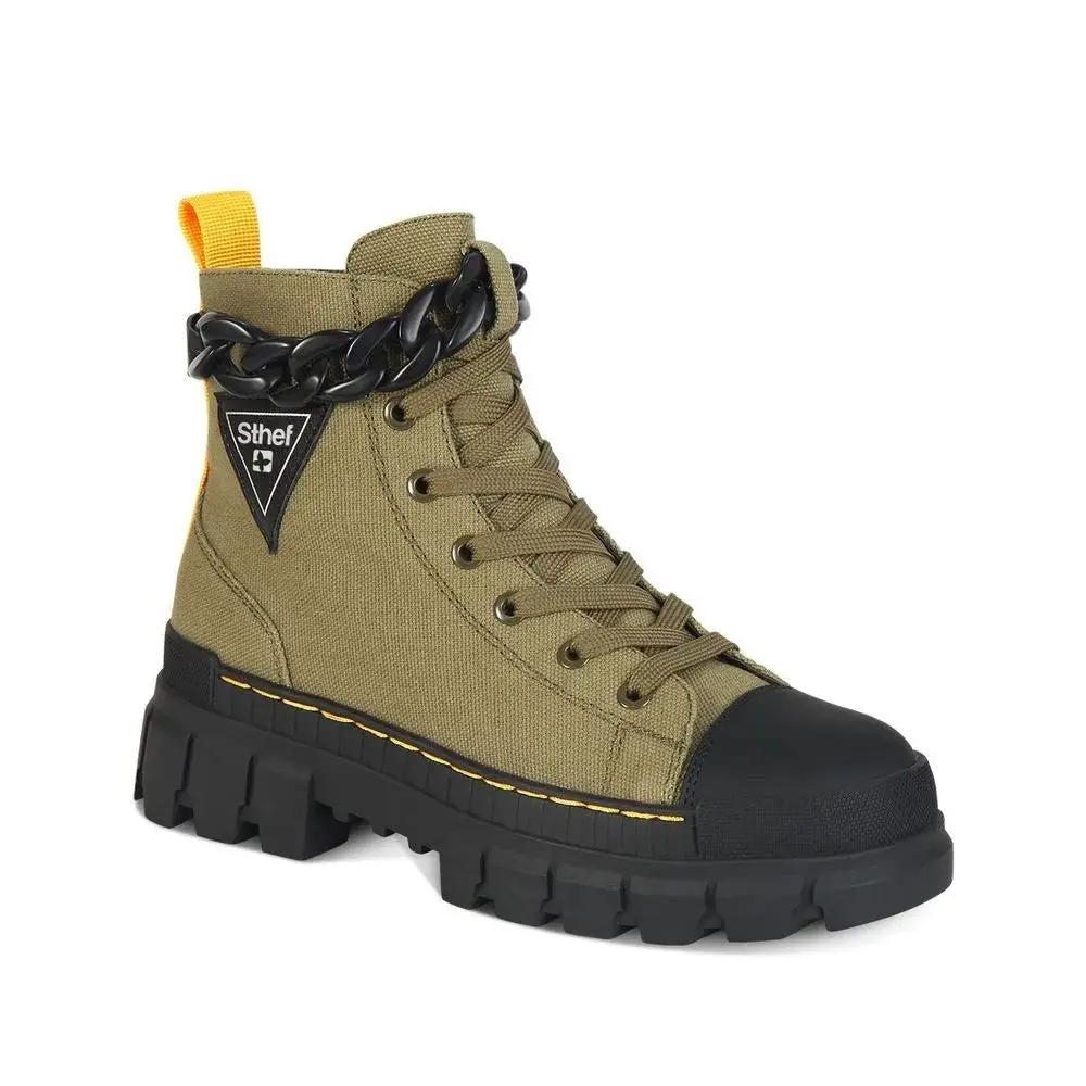 Botines Combat Mujer 7609 OLIVO-STHEF