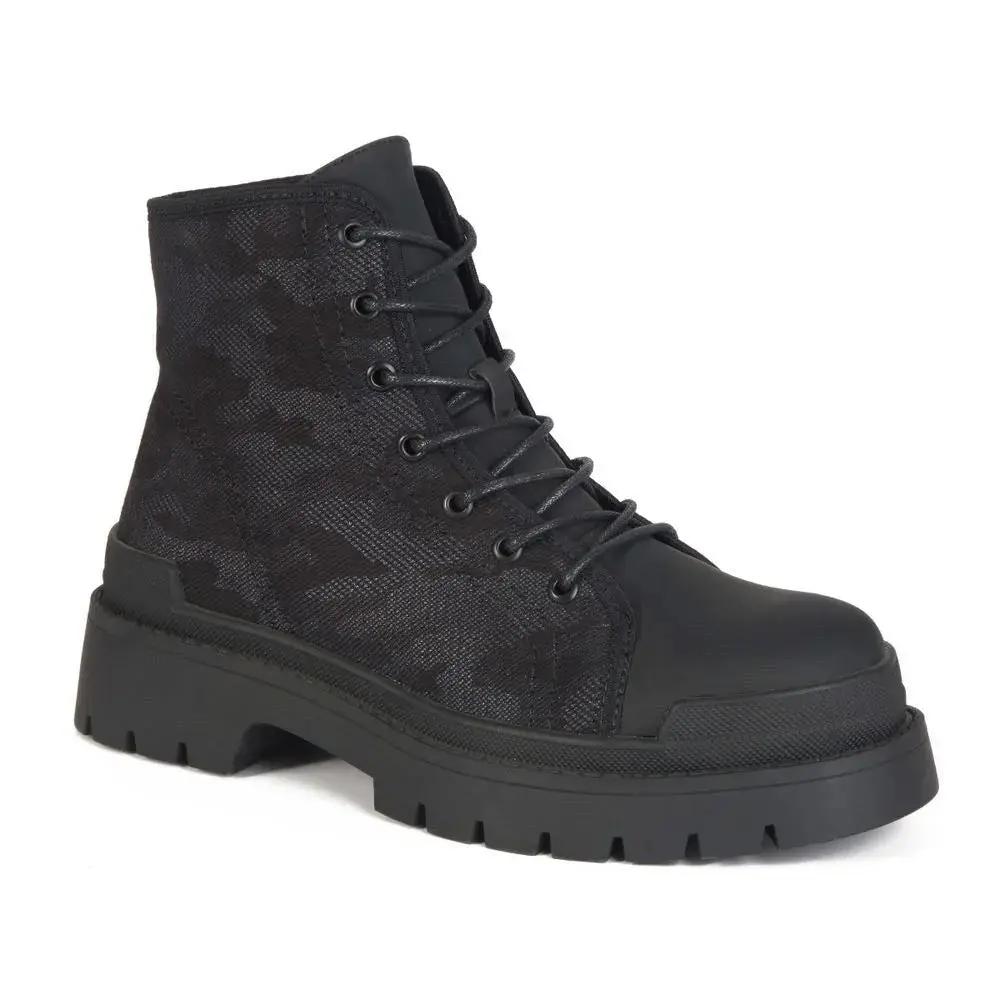 Botines Combat Mujer 7644 NEGRO-STHEF