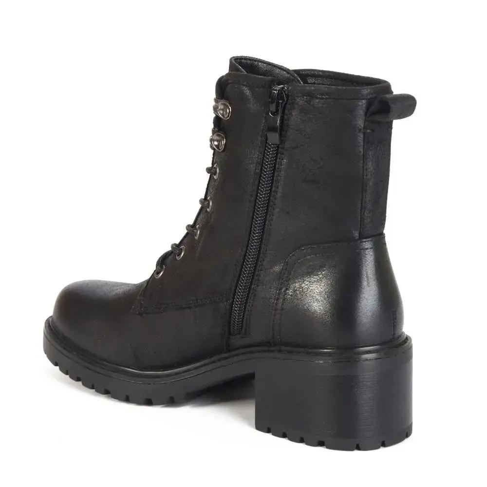 Botines Combat Mujer 7648 NEGRO-STHEF