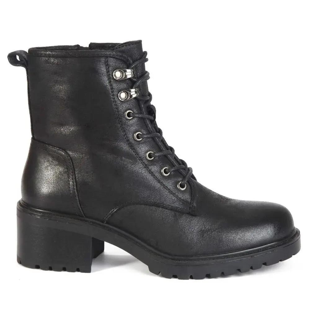 Botines Combat Mujer 7648 NEGRO-STHEF