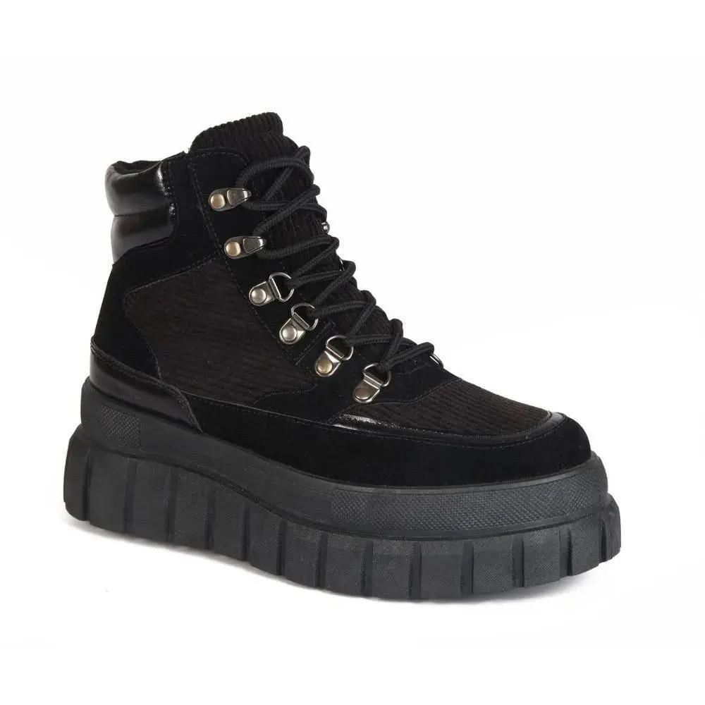 Botines Combat Mujer 7663 NEGRO-STHEF