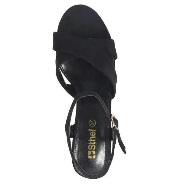 SANDALIA MUJER STHEF VESTIR NEGRO 7576 Sthef
